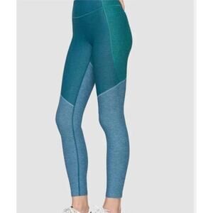 Outdoor Voices Tri-Tone Legging in Alpine/Emerald/Forest I S